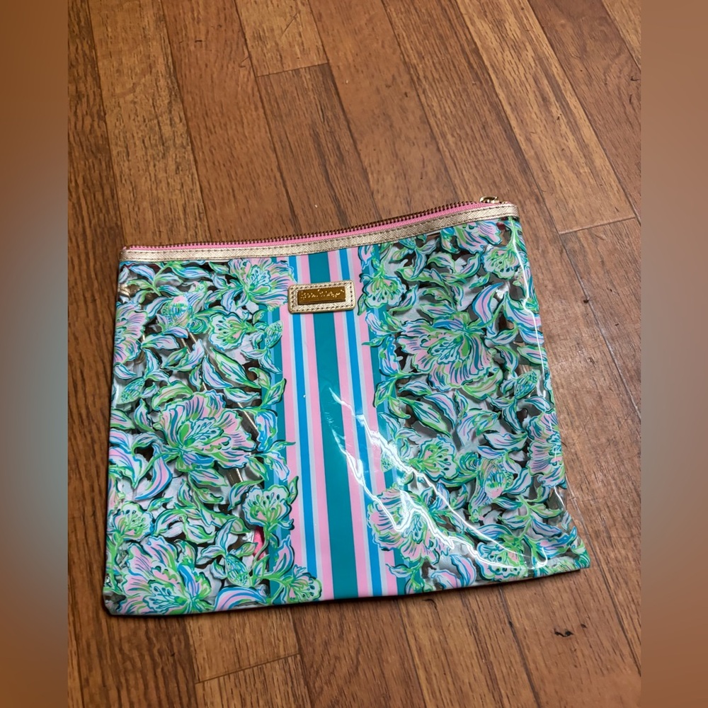 Lilly putlizer Colorful Floral Striped Pouch
